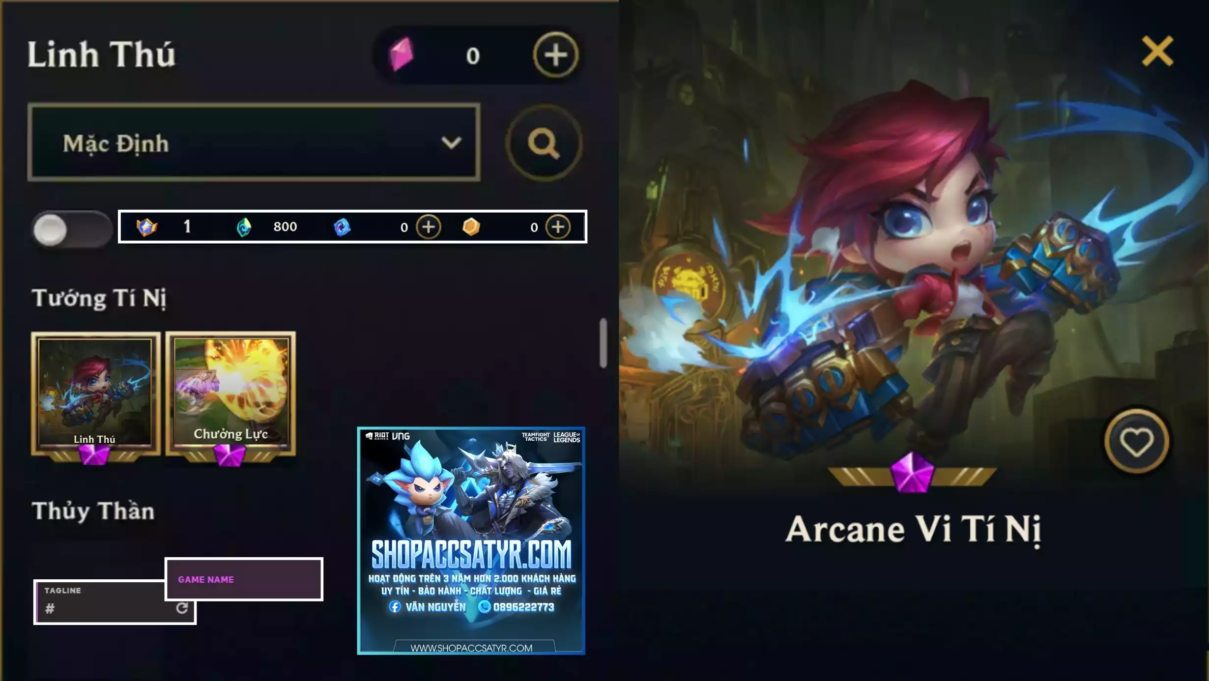 ARCANE VI TÍ NỊ CHƯỞNG THƯỜNG 1HUY CHƯƠNG